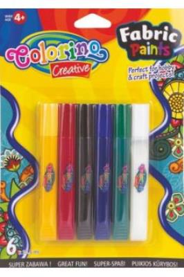Opakowanie Farby do tkanin 10,5 ml 6 kolorów Colorino