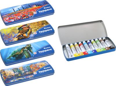 Opakowanie Farby tempera 12ml 10 kolorów metal box