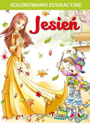 Jesień - kolorowanka edukacyjna. Autor: Patrycja Gazda, Jarosław Żukowski. SmakLiter.pl Okładka książki Jesień - kolorowanka edukacyjna