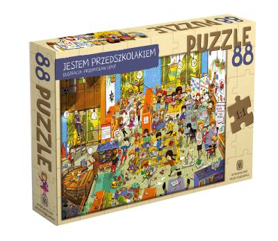 Jestem przedszkolakiem Puzzle. Autor: Przemysław Liput (ilustr.). SmakLiter.pl Okładka książki Jestem przedszkolakiem Puzzle