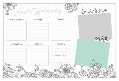 Opakowanie Planner 2021 biurkowy 30K Kwiatki TOP2000