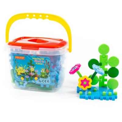 Opakowanie Klocki Flora 2 - 91 elemementów w wiaderku