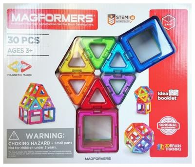 Klocki Magformers Basic 30. Wydawca: MAGFORMERS. SmakLiter.pl Opakowanie Klocki Magformers Basic 30