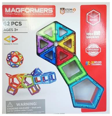 Klocki Magformers Basic 62. Wydawca: MAGFORMERS. SmakLiter.pl Opakowanie Klocki Magformers Basic 62