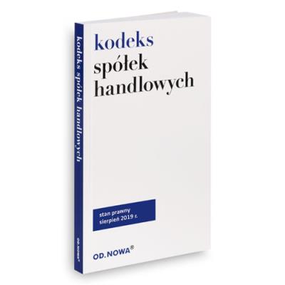 Okładka książki KODEKS SPÓŁEK HANDLOWYCH 08.2019