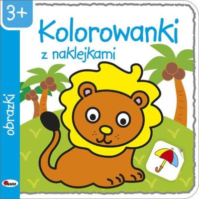 Kolorowanki z naklejkami Obrazki. Autor: Piotr Kozera. SmakLiter.pl Okładka książki Kolorowanki z naklejkami Obrazki