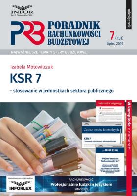 Okładka książki KSR 7- stosowanie w jednostkach sektora publicznego