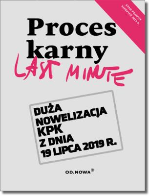 Okładka książki Last Minute Proces Karny 2019