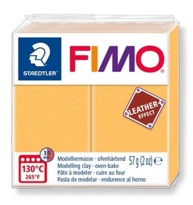Opakowanie Masa Fimo Leather effect 57g żółty szafran