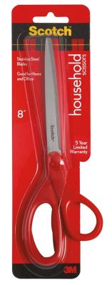 Opakowanie Nożyczki biurowe SCOTCH (1408), uniwersalne, 20,5cm, czerwone