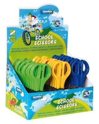 Opakowanie Nożyczki szkolne z linijką 13,5cm (30szt) LAMBO