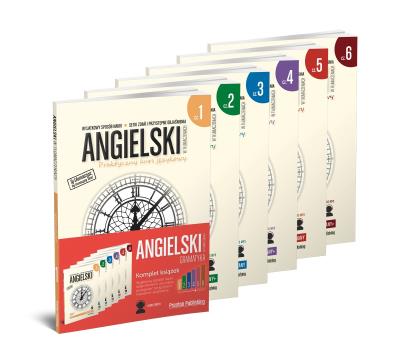 Okładka książki PAKIET ANGIELSKI W TŁUMACZENIACH GRAMATYKA TOMY 1-6