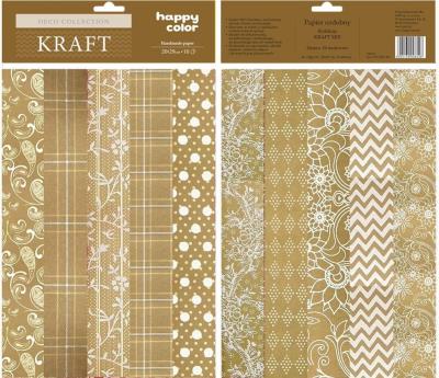 Opakowanie Papier ozdobny Kraft 20x29 cm HAPPY COLOR