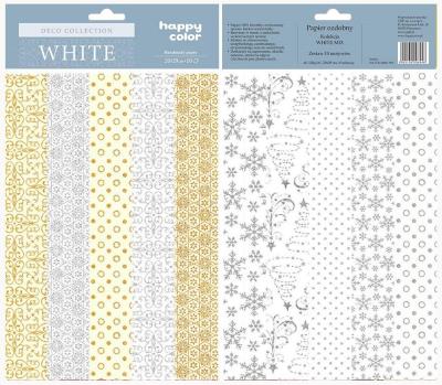 Opakowanie Papier ozdobny White 20x29 cm HAPPY COLOR