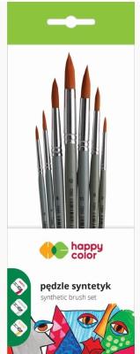Opakowanie Pędzle artystyczne syntet.okrągłe 7szt HAPPY COLOR