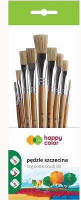 Opakowanie Pędzle szkolne płaskie 9szt HAPPY COLOR