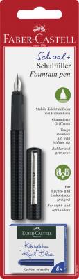 Opakowanie Pióro wieczne szkolne Carbon Look +6 naboi