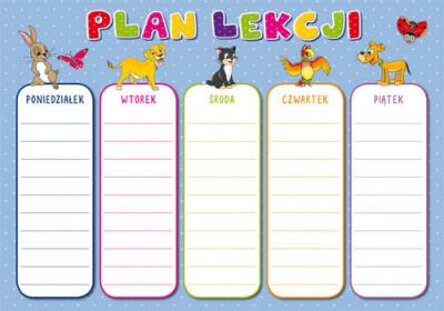 Opakowanie Plan lekcji + tabliczka mnożenia