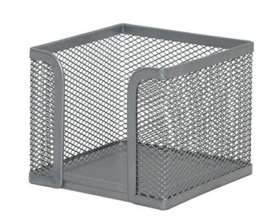 Pojemnik na karteczki Office Set metalowy srebrny. Wydawca: Q-CONNECT. SmakLiter.pl Opakowanie Pojemnik na karteczki Office Set metalowy srebrny