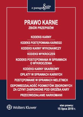 Okładka książki Prawo karne. Zbiór przepisów