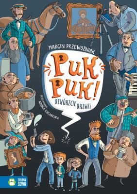 PUK PUK OTWÓRZCIE DRZWI. Autor: Marcin Przewoźniak. SmakLiter.pl Okładka książki PUK PUK OTWÓRZCIE DRZWI