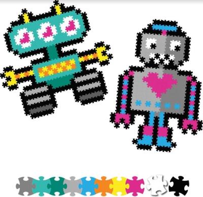Puzzelki Pixelki Jixelz 700 elem. -roboty. Wydawca: Fat brain toys Co. SmakLiter.pl Opakowanie Puzzelki Pixelki Jixelz 700 elem. -roboty
