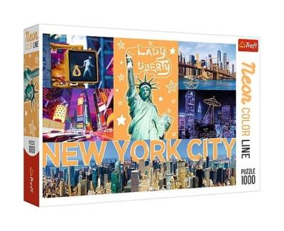 Opakowanie Puzzle 1000 Neon Color Line - Neonowe miasto TREFL