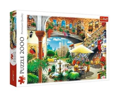 Opakowanie Puzzle 2000 Widok na Barcelonę TREFL