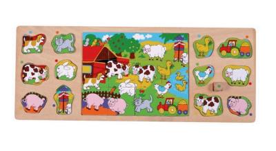 Opakowanie Puzzle drewniane 3w1 Na wsi 25 el.