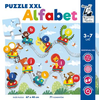 PUZZLE XXL ALFABET KAPITAN NAUKA. Wydawca: Edgard. SmakLiter.pl Opakowanie PUZZLE XXL ALFABET KAPITAN NAUKA