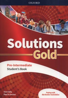 Solutions Gold Pre- Intermediate SB OXFORD. Autor: Tim Falla i Paul A. Davies. SmakLiter.pl Okładka książki Solutions Gold Pre- Intermediate SB OXFORD