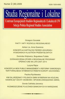 Opakowanie Studia Regionalne i Lokalne 2(36)2009