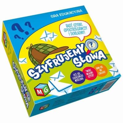 Szyfrujemy słowa - gra edukacyjna. Wydawca: MULTIGRA. SmakLiter.pl Opakowanie Szyfrujemy słowa - gra edukacyjna