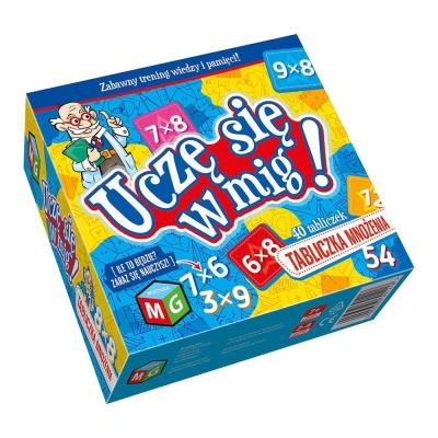 Tabliczka mnożenia Uczę się w mig. Wydawca: MULTIGRA. SmakLiter.pl Opakowanie Tabliczka mnożenia Uczę się w mig