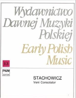 Veni Consolator, koncert na sopran, clarino i b.c.. Autor: Damian Stachowicz. SmakLiter.pl Okładka książki Veni Consolator, koncert na sopran, clarino i b.c.
