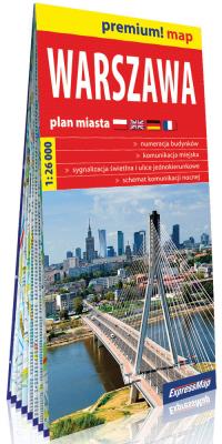 Okładka książki Warszawa plan miasta w kartonowej oprawie 1:26 000