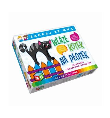 Wlazł kotek na płotek - gra edukacyjna. Wydawca: MULTIGRA. SmakLiter.pl Opakowanie Wlazł kotek na płotek - gra edukacyjna