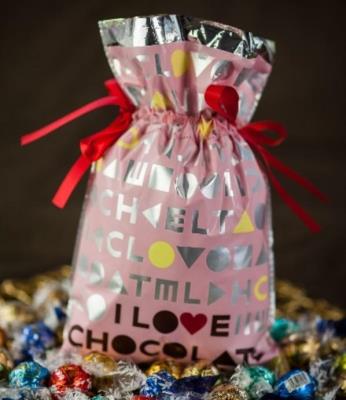 Opakowanie Worek I love chocolate Róż 20x30cm (5szt) PAKADO