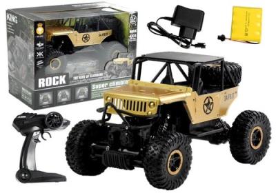 Auto Zdalnie Sterowane Jeep R/C 1:18 Złoty. Wydawca: Lean Toys. SmakLiter.pl Opakowanie Auto Zdalnie Sterowane Jeep R/C 1:18 Złoty