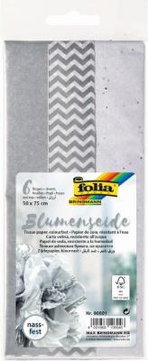 Opakowanie Bibuła gładka srebrna 6 arkuszy FOLIA PAPER