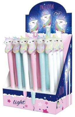 Długopis żelowy świecący Jednorożec-D 24 sztuki. Wydawca: Derform. SmakLiter.pl Opakowanie Długopis żelowy świecący Jednorożec-D 24 sztuki