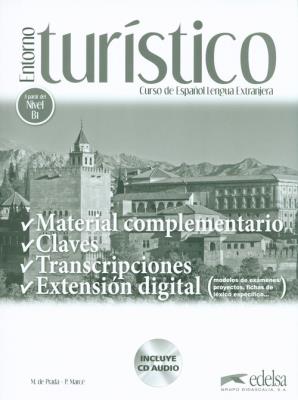 Entorno turístico Material complementario, claves y transcripciones. Autor: Marce Pilar, Montserrat Bovet. SmakLiter.pl Okładka książki Entorno turístico Material complementario, claves y transcripciones