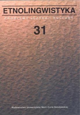 Okładka książki Etnolingwistyka 31. Problemy Języka i Kultury