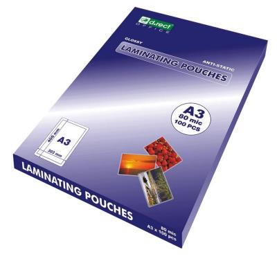 Opakowanie Folia laminacyjna A3 80 mic a'100 D.RECT