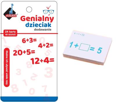 Opakowanie Genialny dzieciak - fiszki matematyczne dodawanie