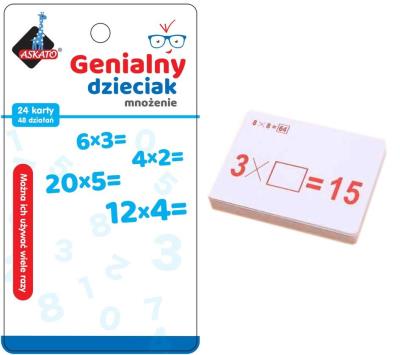 Opakowanie Genialny dzieciak - fiszki matematyczne mnożenie