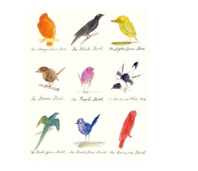 Opakowanie Karnet 17x14cm z kopertą Drawings of comic birds