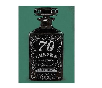 Opakowanie Karnet B6 z kopertą Urodziny 70