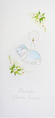 Opakowanie Karnet Chrzest DL C10 - Niemowlę chłopiec