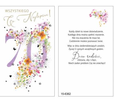 Opakowanie Karnet Jubileusz 70 + koperta ARGUS